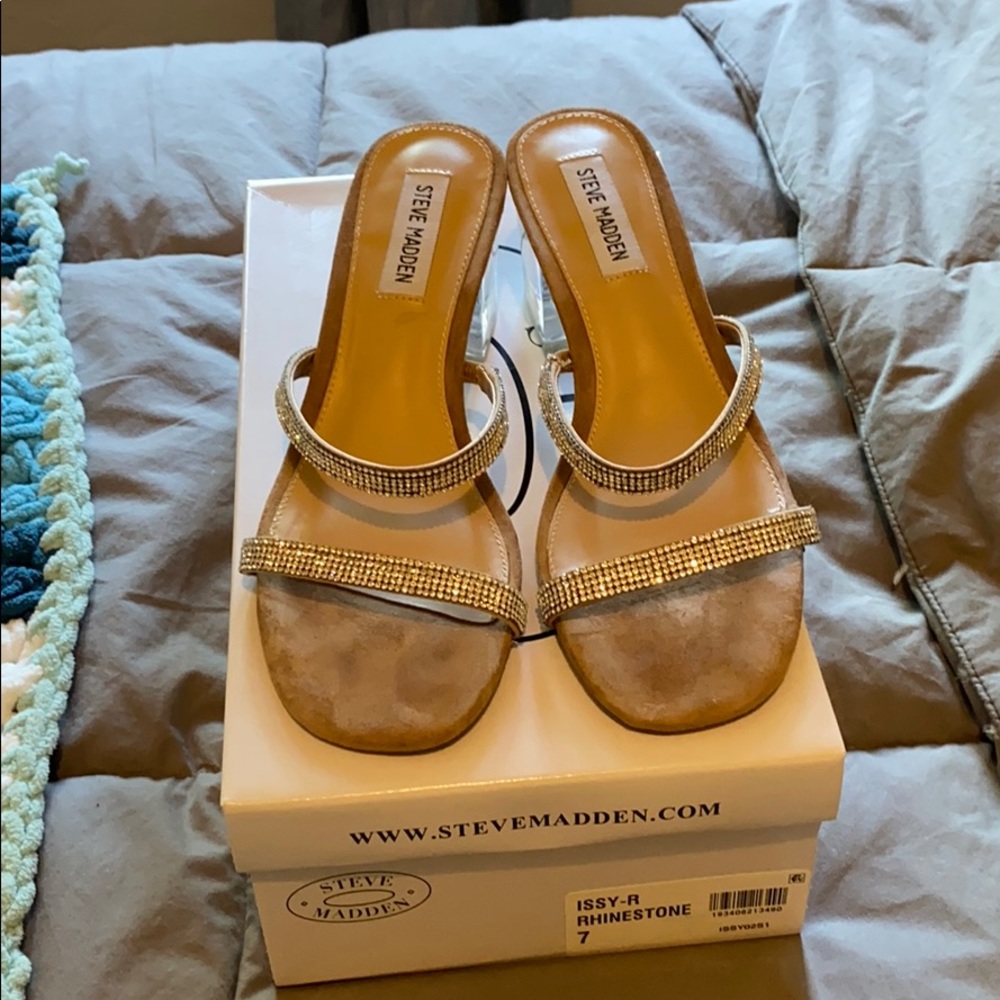 Steven madden rhinestone sandals.